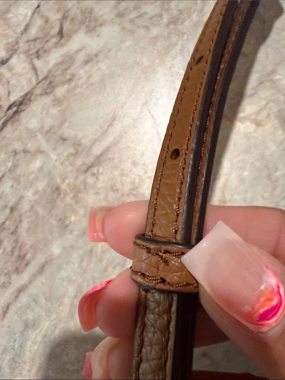 Michael Kors Brown Pebbled Leather Crossbody Wallet with Gold Hardware